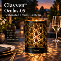 Clayven™ Oculus-05 Perforated Drum Lantern