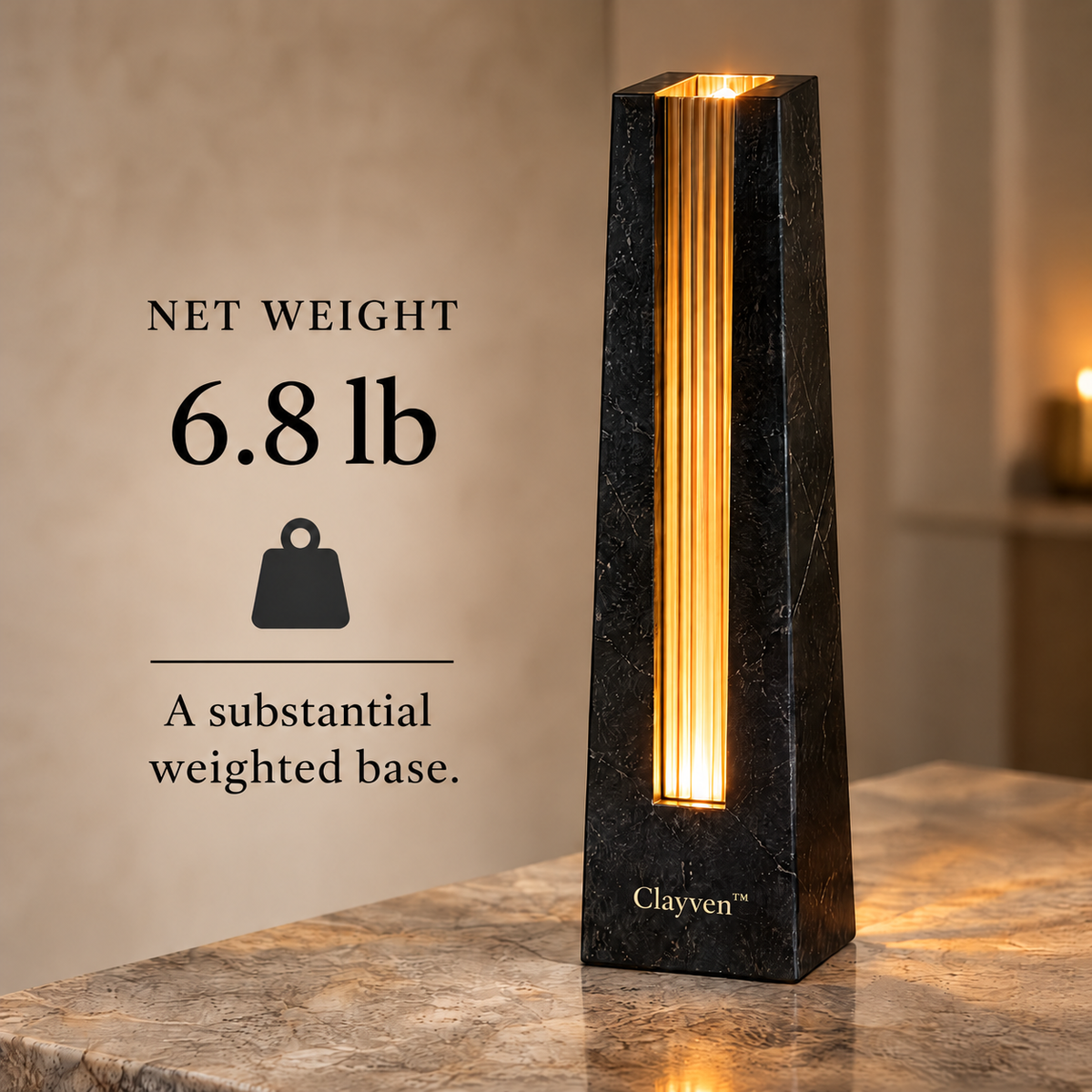Clayven™ Obelisk-07 Vertical Ribbed Sanctuary