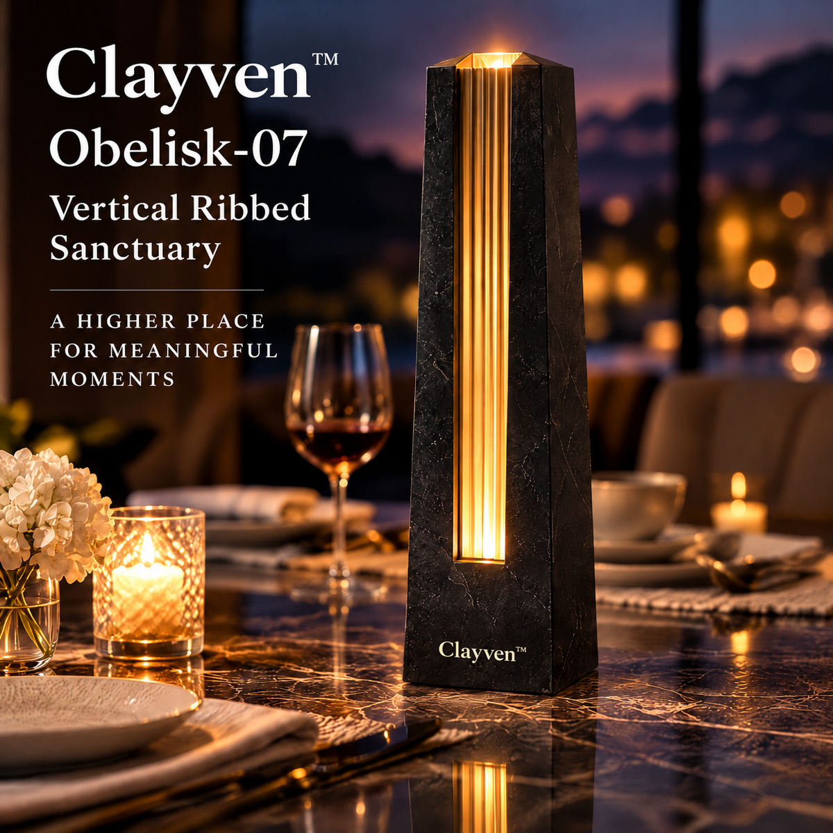 Clayven™ Obelisk-07 Vertical Ribbed Sanctuary