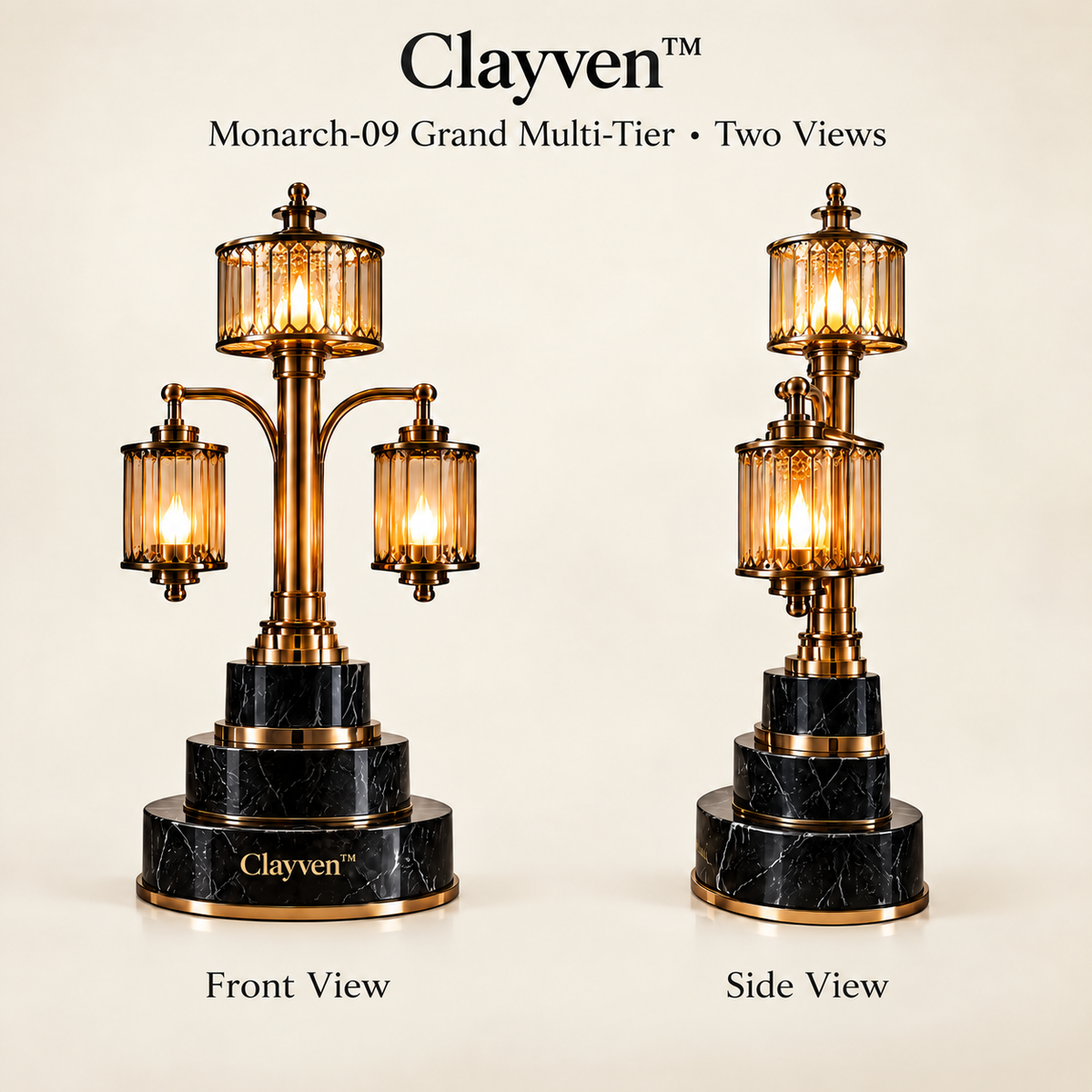 Clayven™ Monarch-09 Grand Multi-Tier Thermal Spire