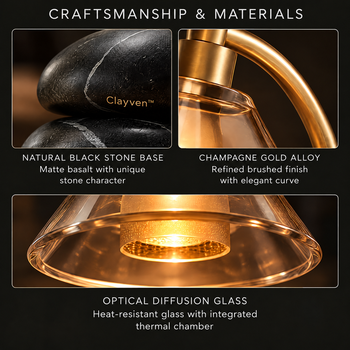 Clayven™ Vesper-02 Cairn Stone Optical Warmth