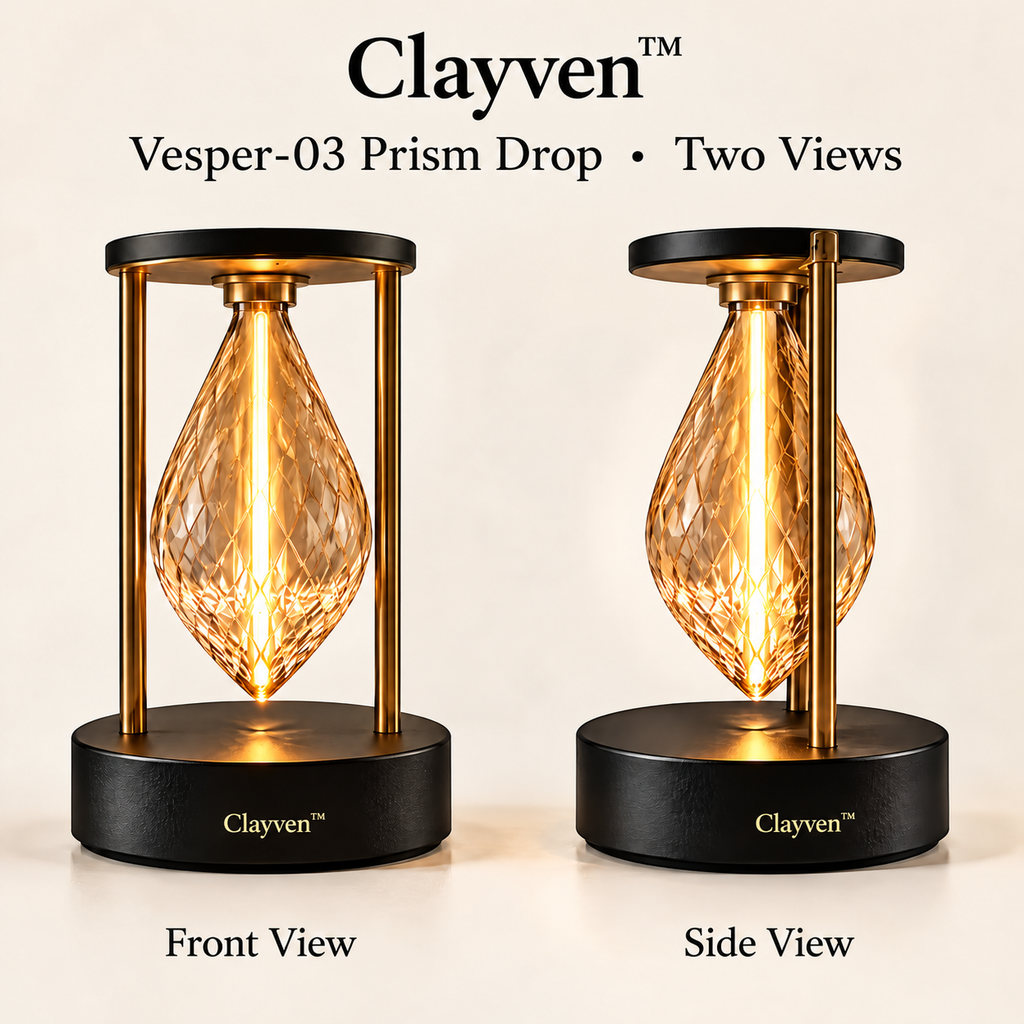 Clayven™ Vesper-03 Prism Drop Table Light