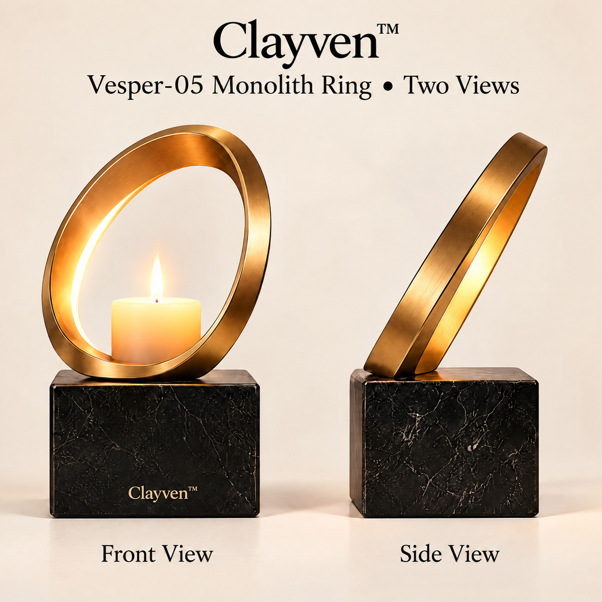 Clayven™ Vesper-05 Monolith Ring Luminary