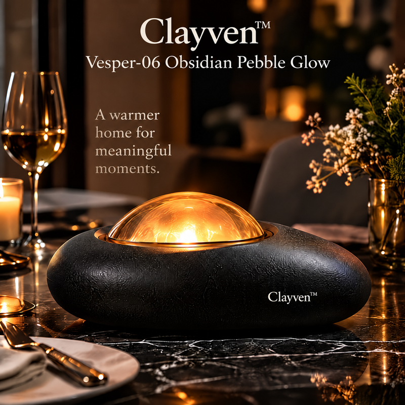 Clayven™ Vesper-06 Obsidian Pebble Glow