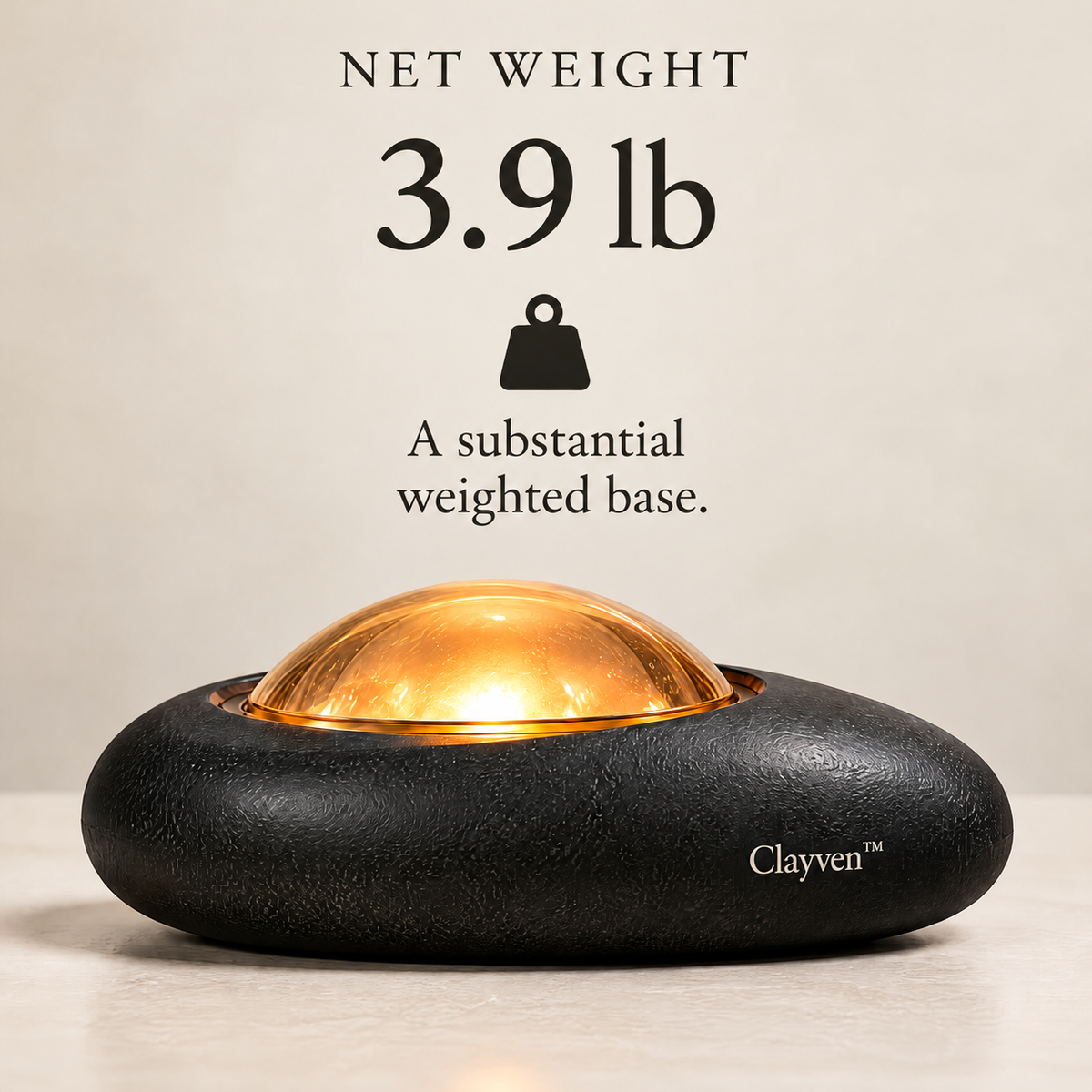 Clayven™ Vesper-06 Obsidian Pebble Glow