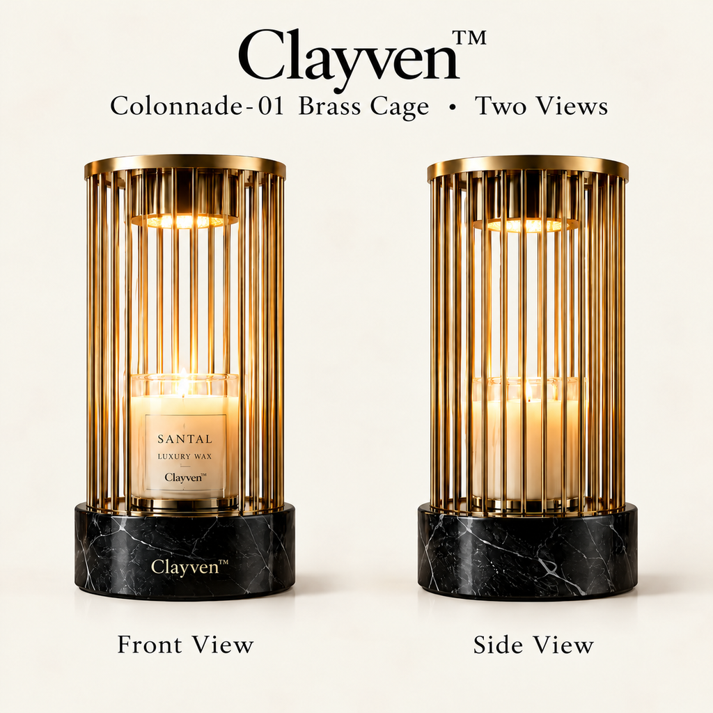 Clayven™ Colonnade-01 Brass Cage Thermal Sanctuary