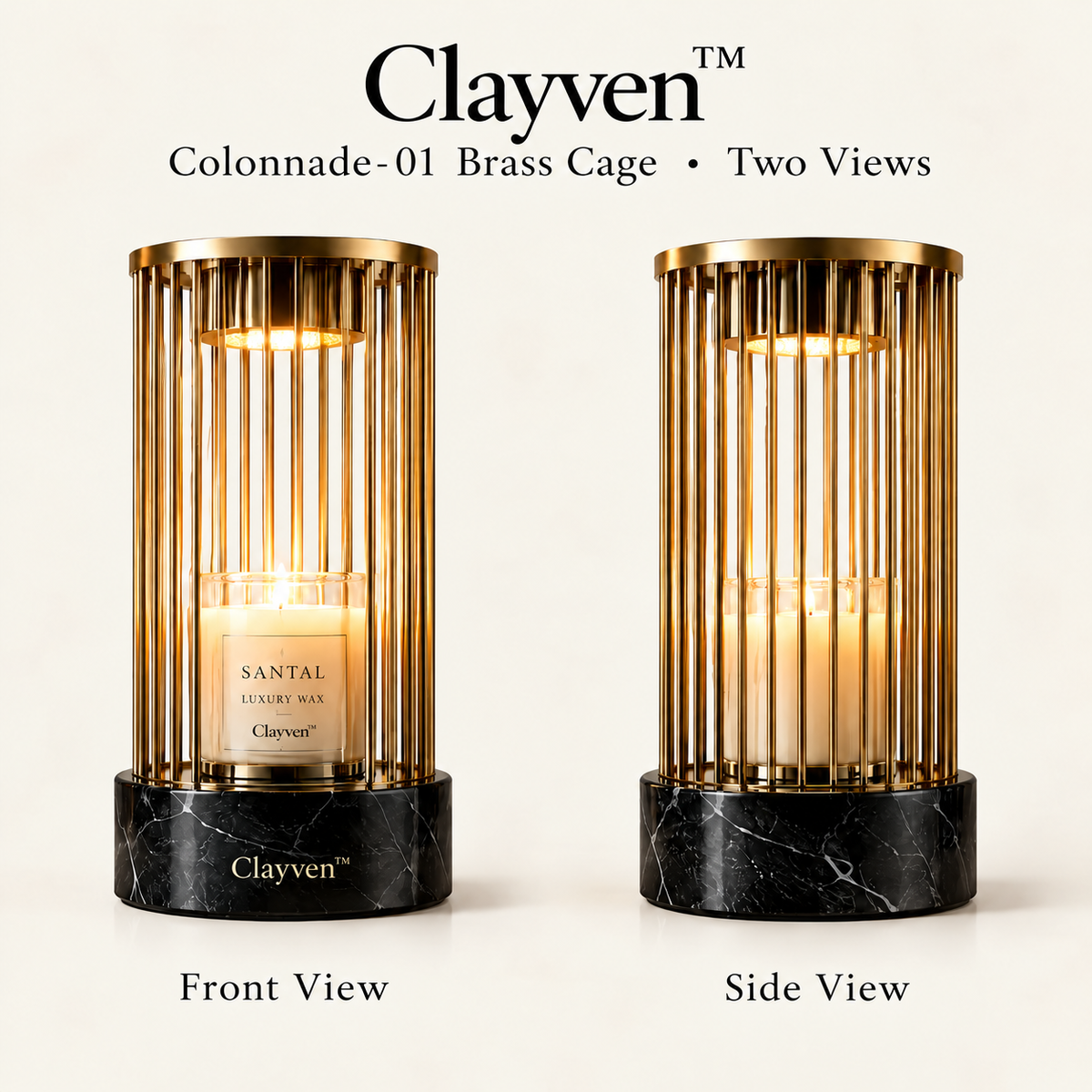Clayven™ Colonnade-01 Brass Cage Thermal Sanctuary