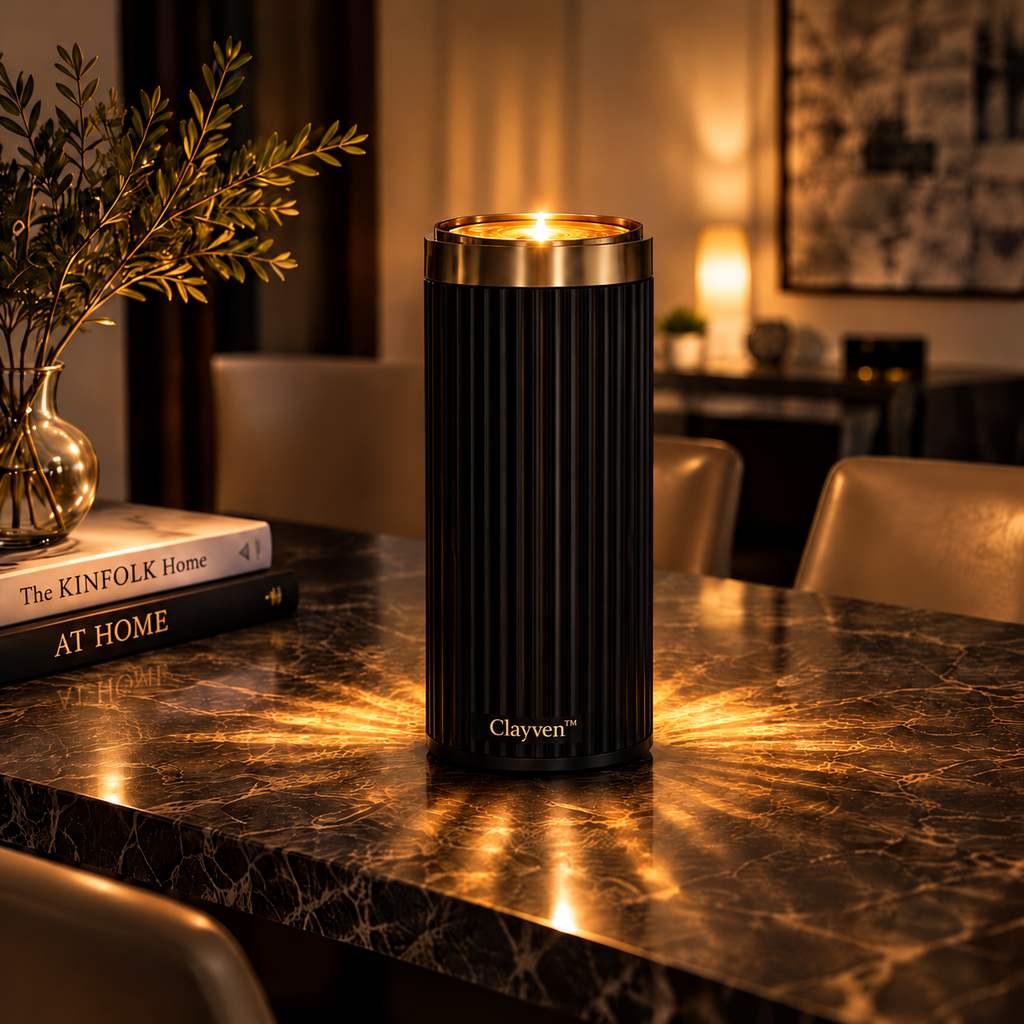 Clayven™ Fluted-02 Obsidian Ribbed Spire