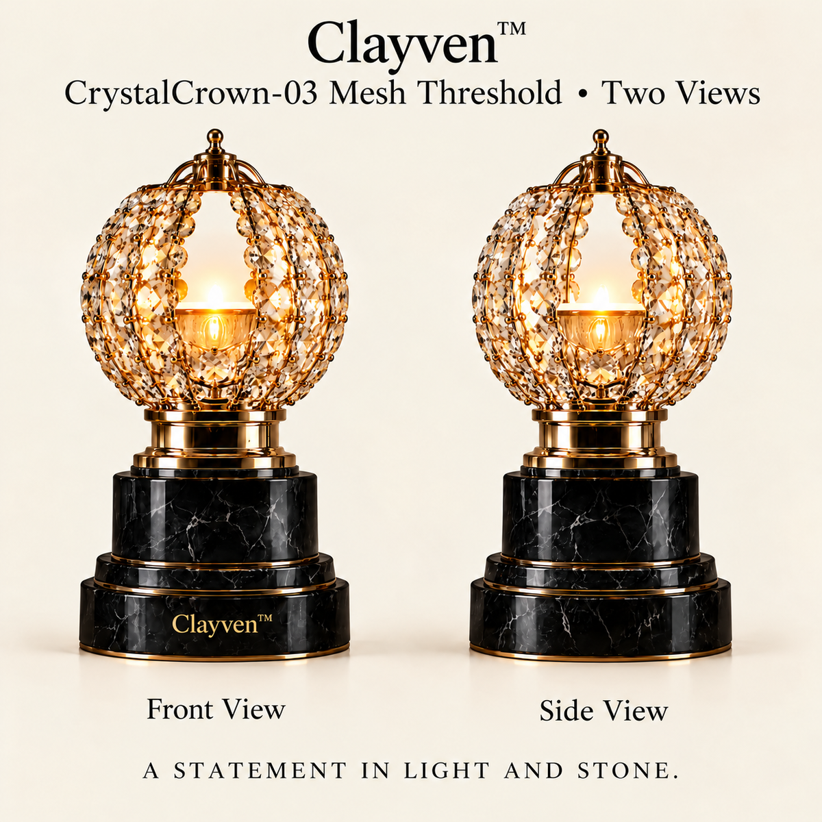 Clayven™ CrystalCrown-03 Mesh Threshold Tower